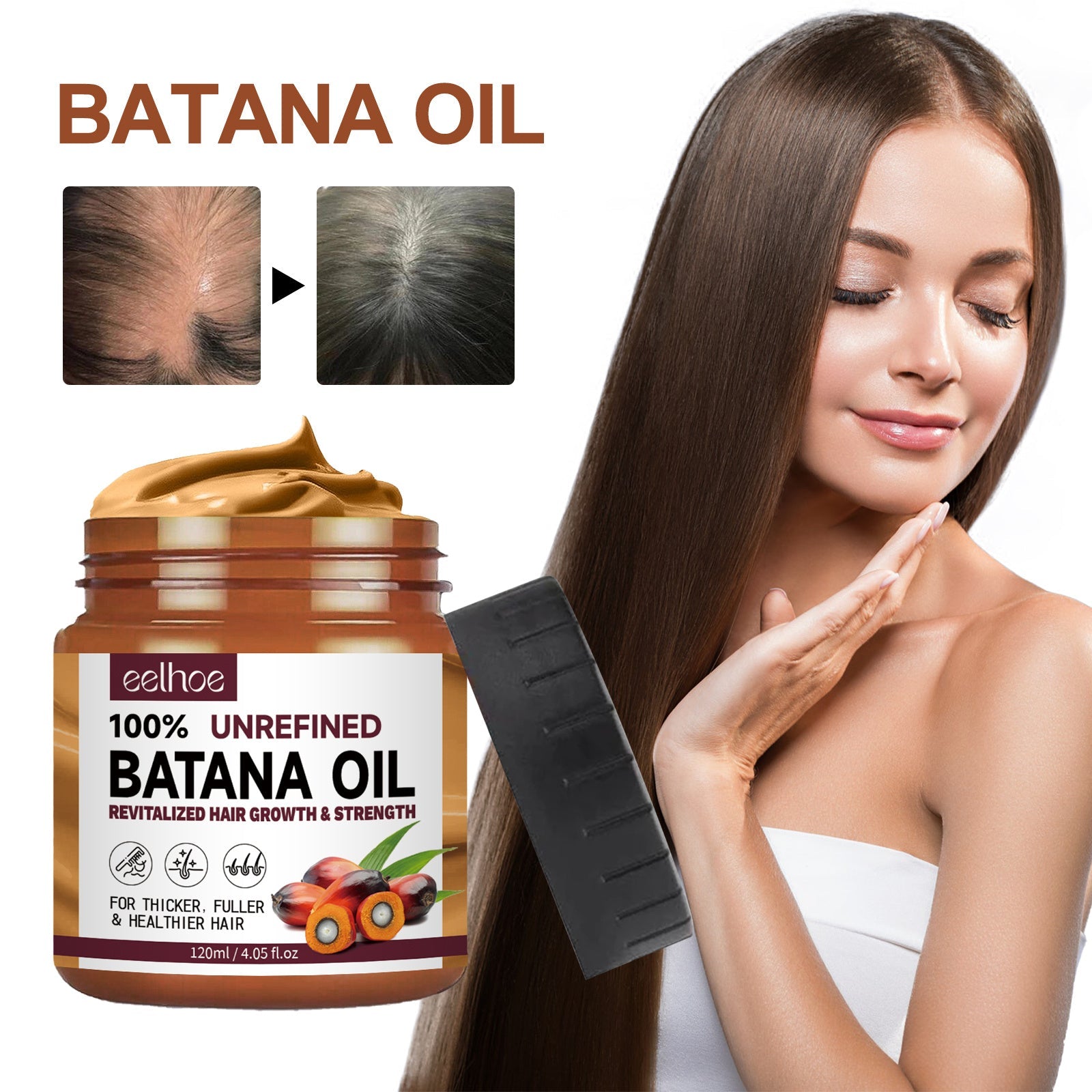 EELHOE Batana Oil Conditioner Moisturizes, Repairs, Strengthens Hair